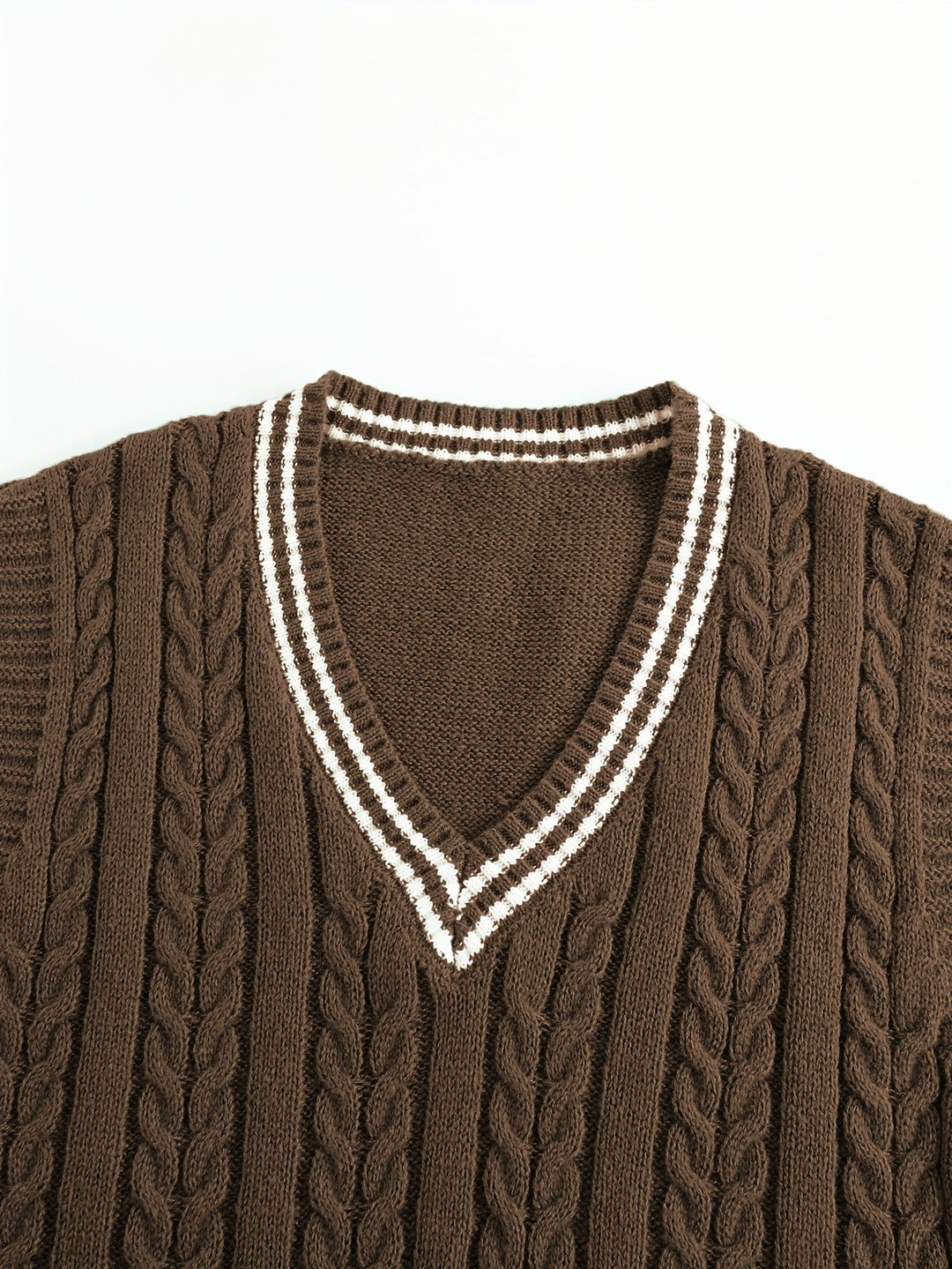 Gideon | Dame Kabelstrikket Vest med V-hals