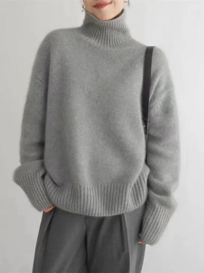Joline | Dame Cashmere Sweater med Rullekrave