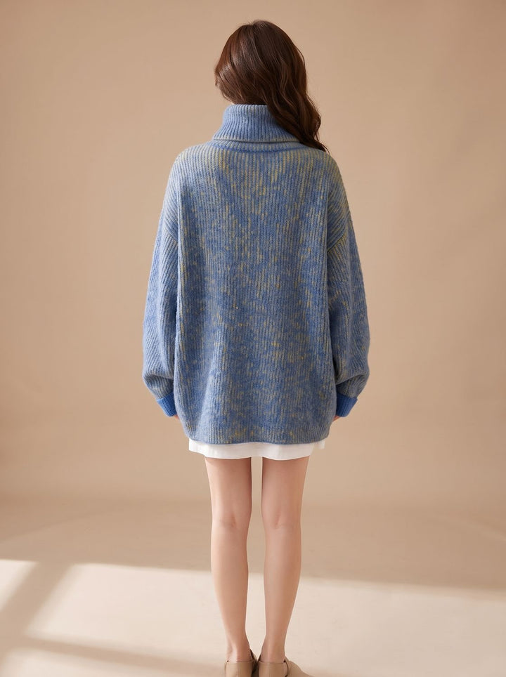 Annika | Damen Rollkragenpullover Oversize Grobstrick Winterpullover