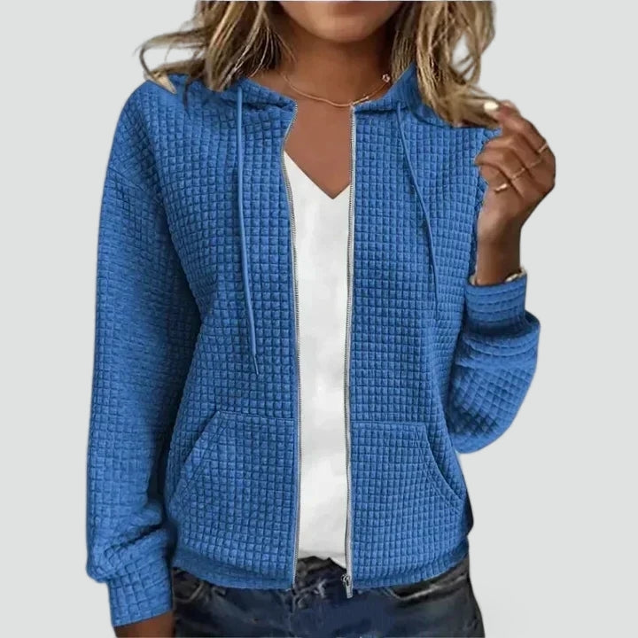Dames Luchtig Wafelvest met Capuchon en Steekzakken