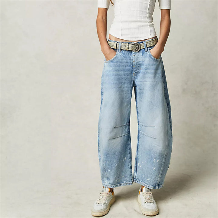 Barrel | Dame Højtaljede Jeans med Buede Ben