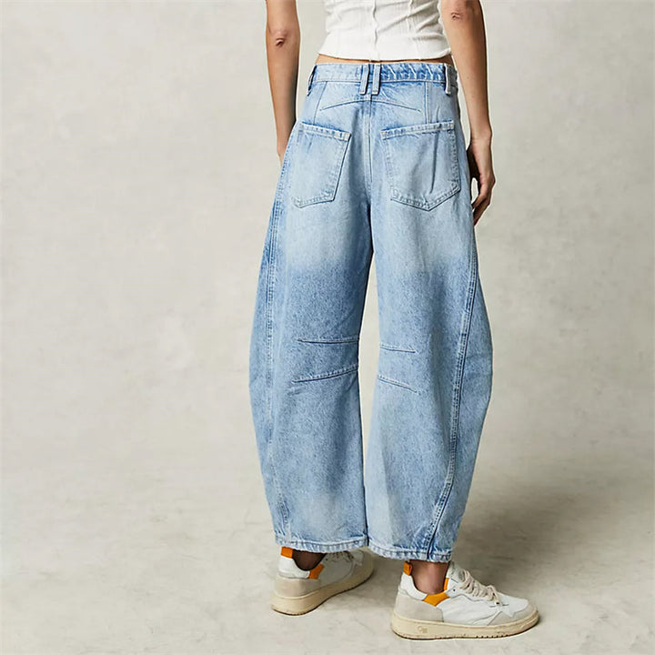 Barrel | Dame Højtaljede Jeans med Buede Ben