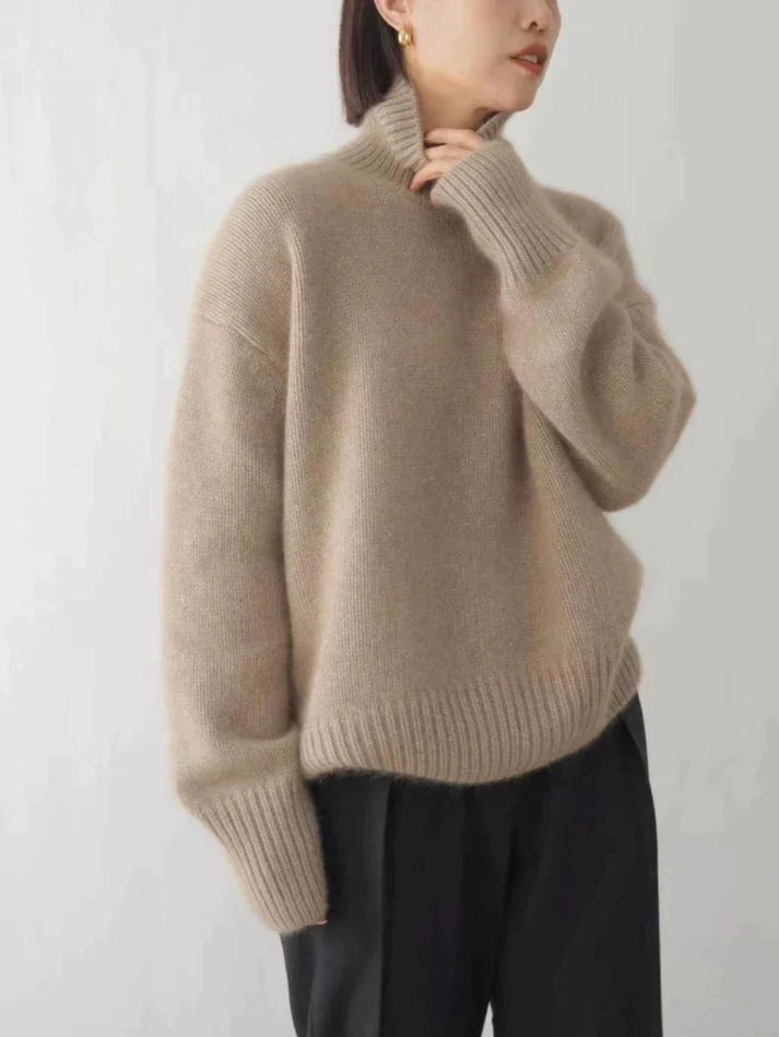 Joline | Dame Cashmere Sweater med Rullekrave