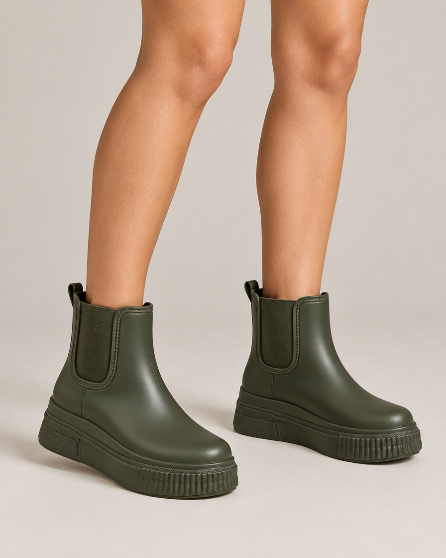 Emily platform chelsea ankelstøvler – Grøn