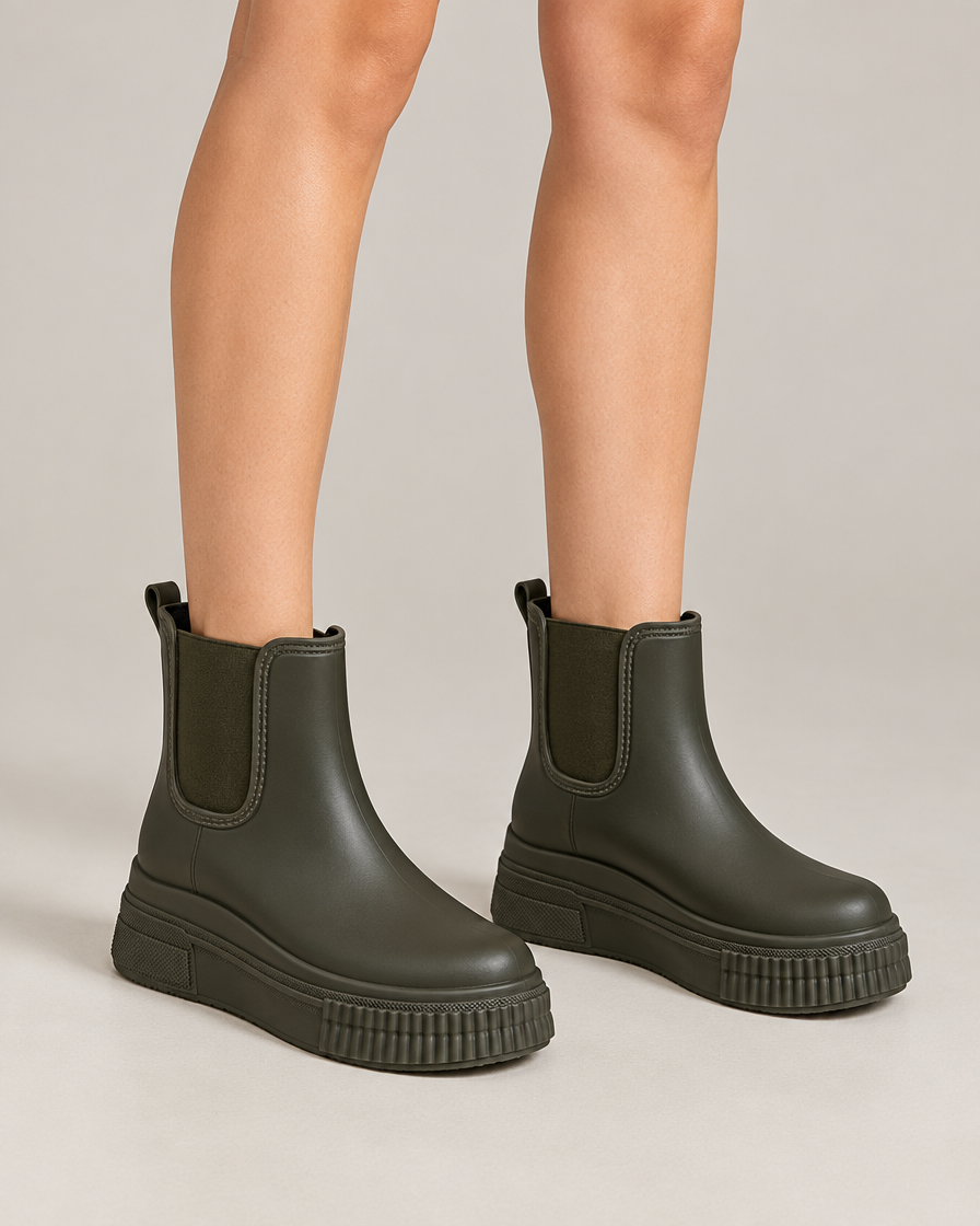 Emily platform chelsea ankelstøvler – Sort