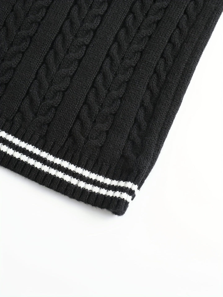 Gideon | Dame Kabelstrikket Vest med V-hals