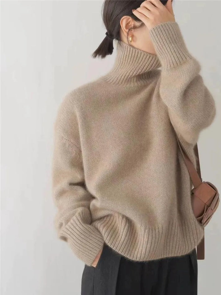 Joline | Dame Cashmere Sweater med Rullekrave