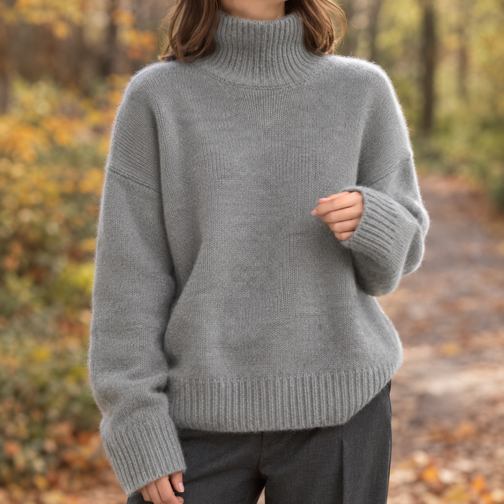 Brooke-Sage Turtleneck Sweater