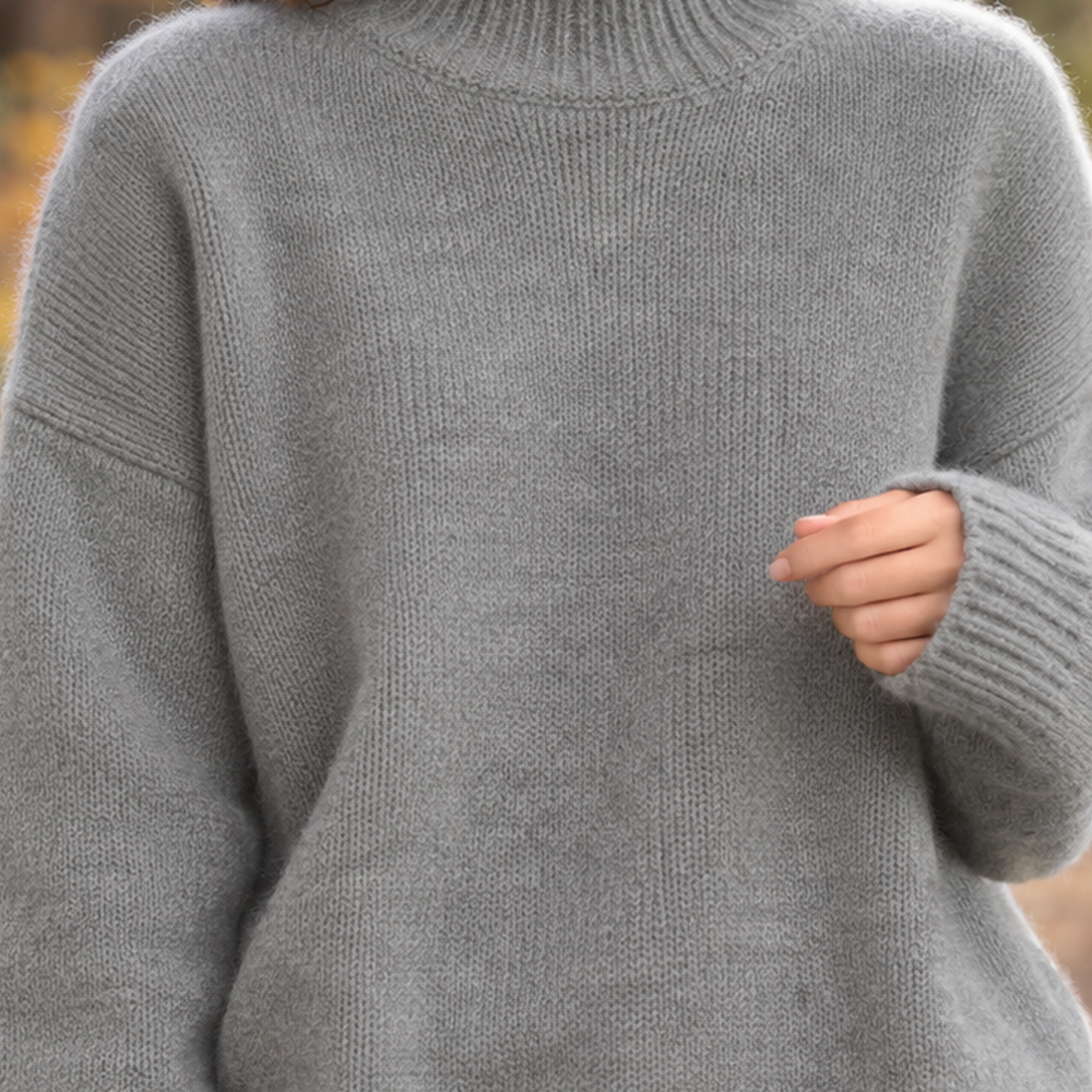 Brooke-Sage Turtleneck Sweater