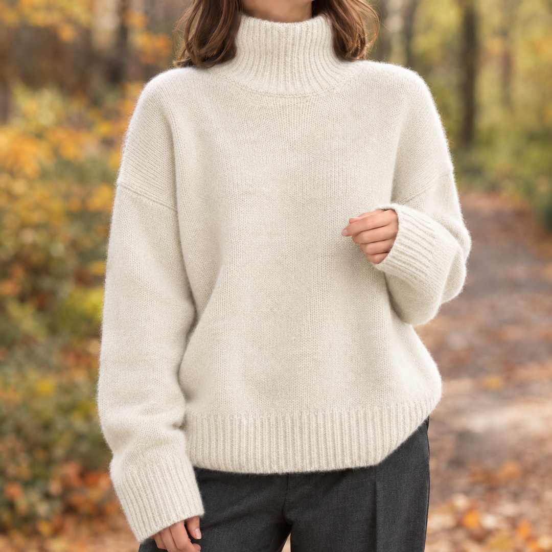 Brooke-Sage Turtleneck Sweater