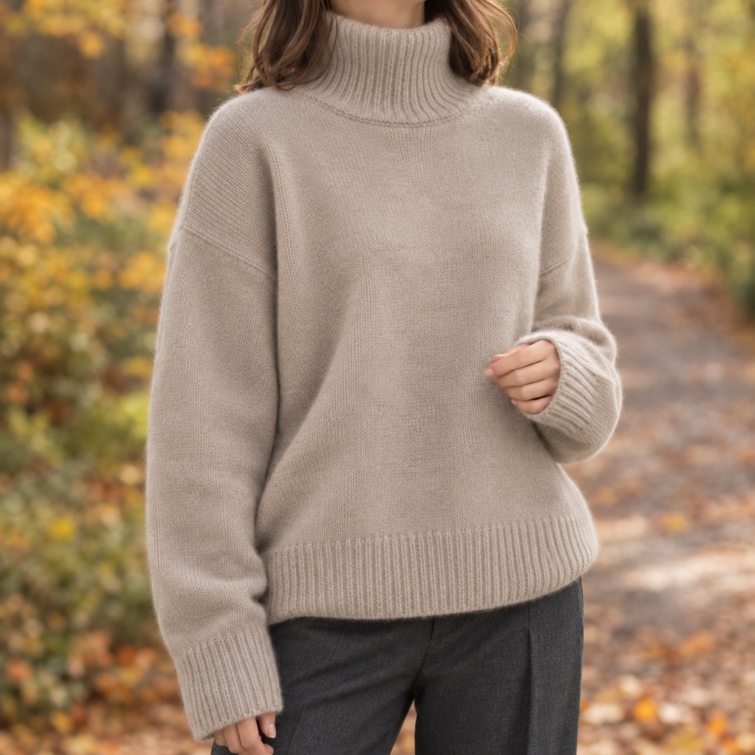Brooke-Sage Turtleneck Sweater