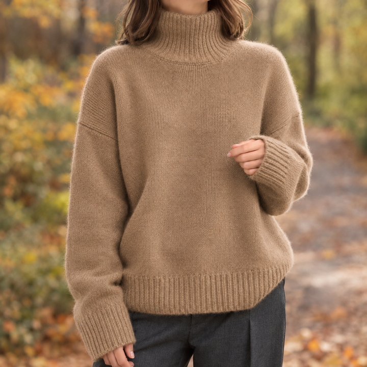 Brooke-Sage Turtleneck Sweater