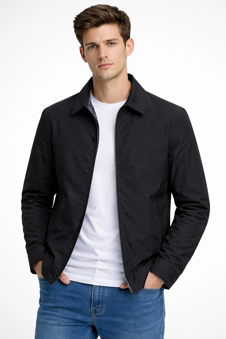 Bent | Herre Harrington Jakke med Ternet For