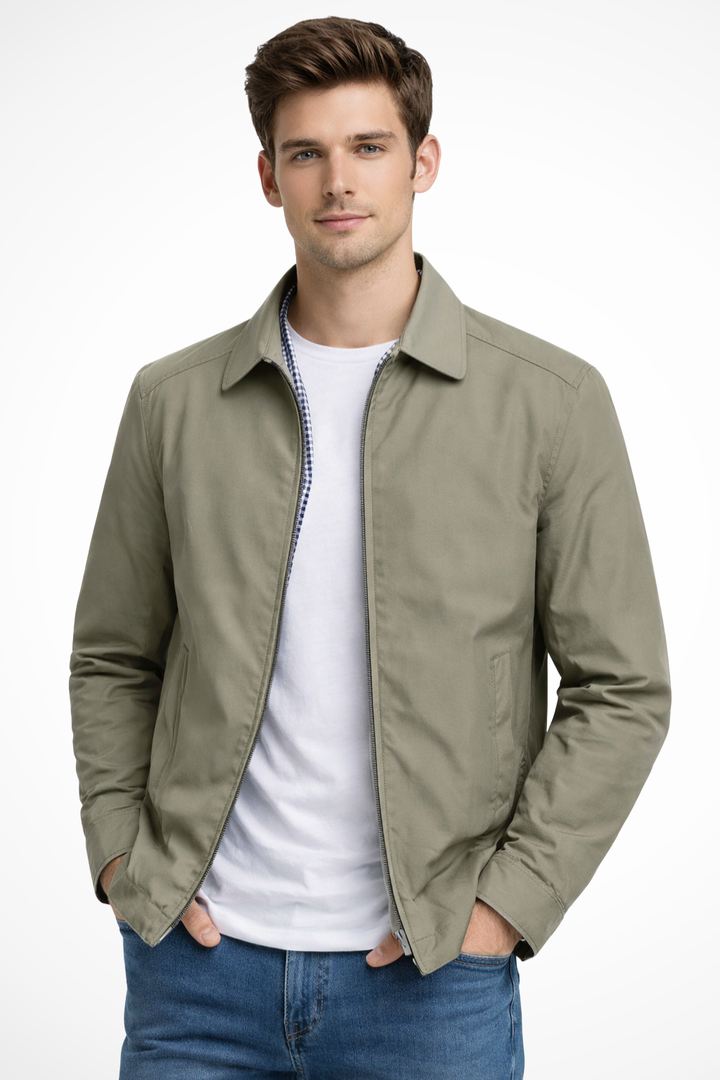 Bent | Herre Harrington Jakke med Ternet For
