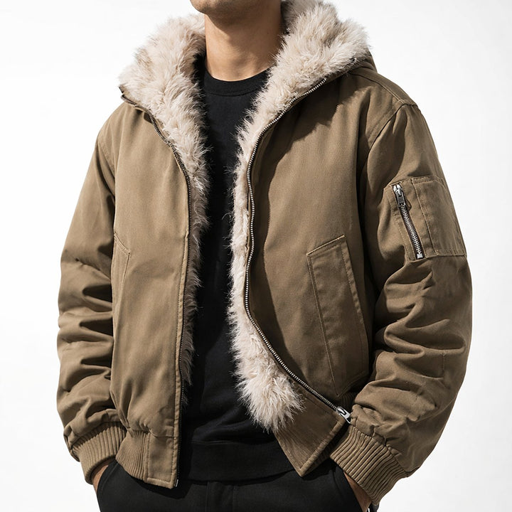 George | Herre Vindtæt Jakke med Fake Fur For