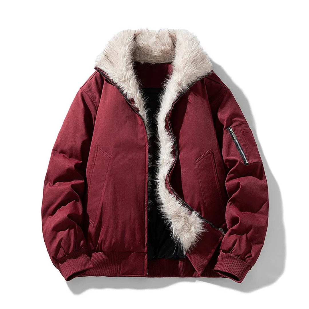 George | Herre Vindtæt Jakke med Fake Fur For