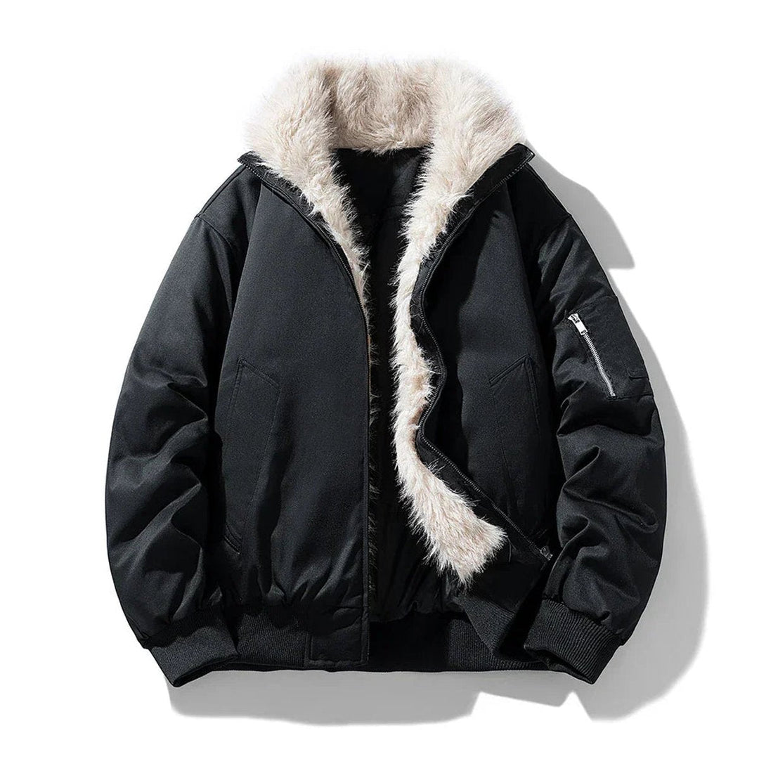 George | Herre Vindtæt Jakke med Fake Fur For