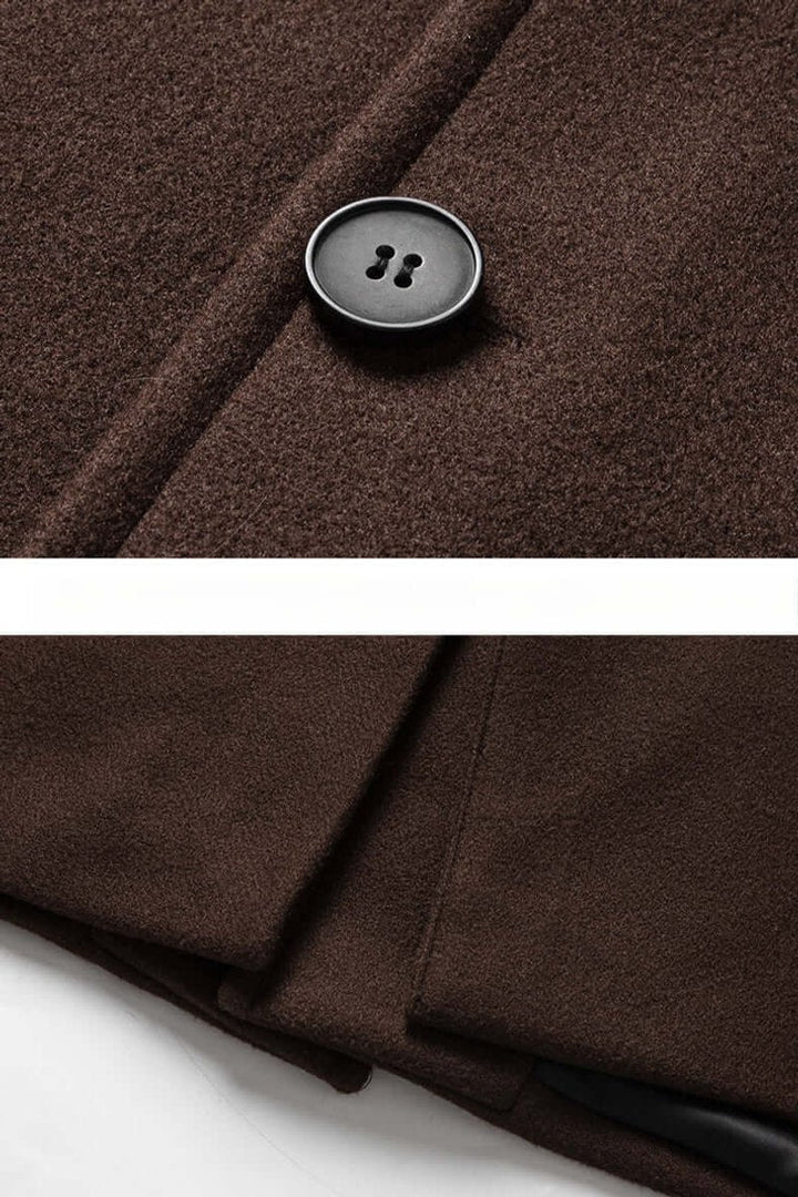 Theo | Herre Oversized Lang Frakke med Knaplukning