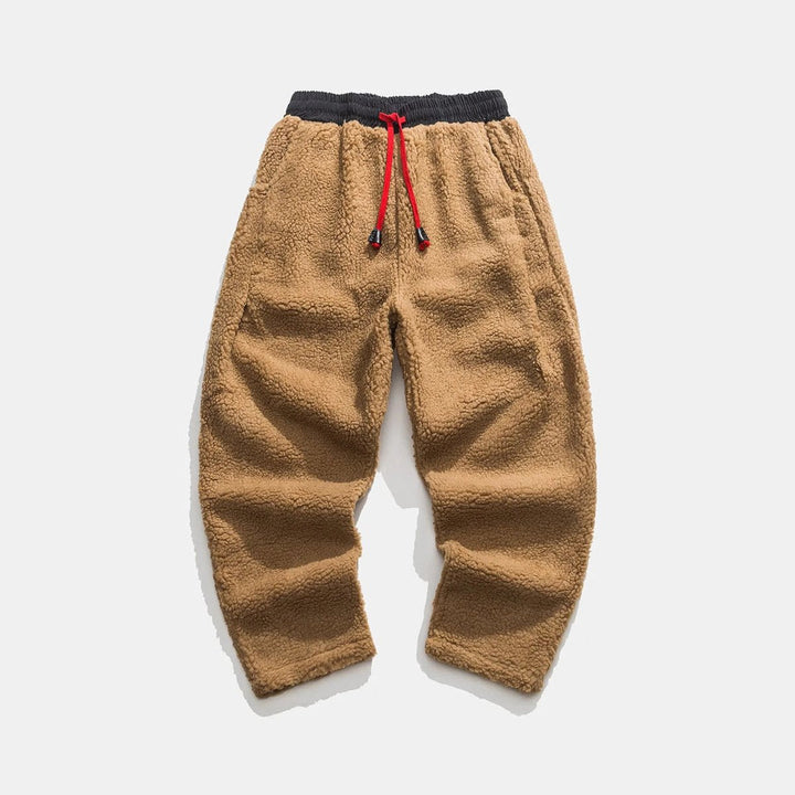 Thomas | Herre Joggingbukser i Teddyfleece med Snøretræk og Lige Ben