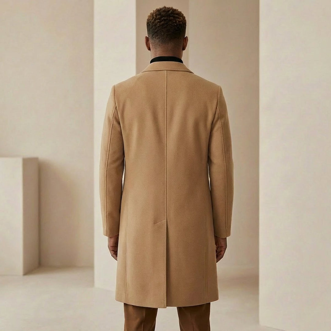 Noah | Herre Slim Fit Uldfrakke med Reverskrave