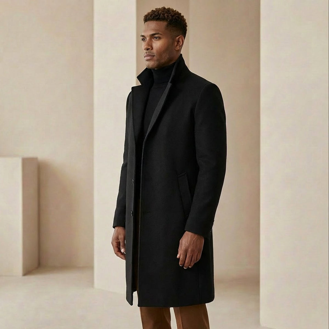 Noah | Herre Slim Fit Uldfrakke med Reverskrave