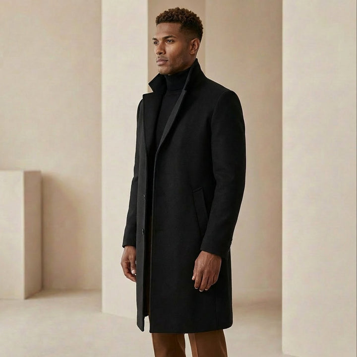 Noah | Herre Slim Fit Uldfrakke med Reverskrave