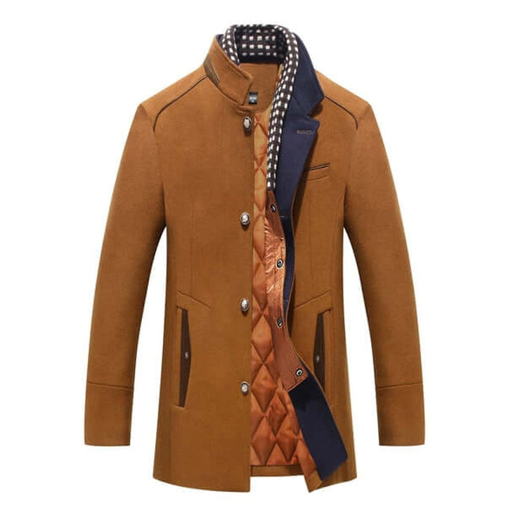 Oliver | Herre Slim Fit Frakke med Aftagelig Krave