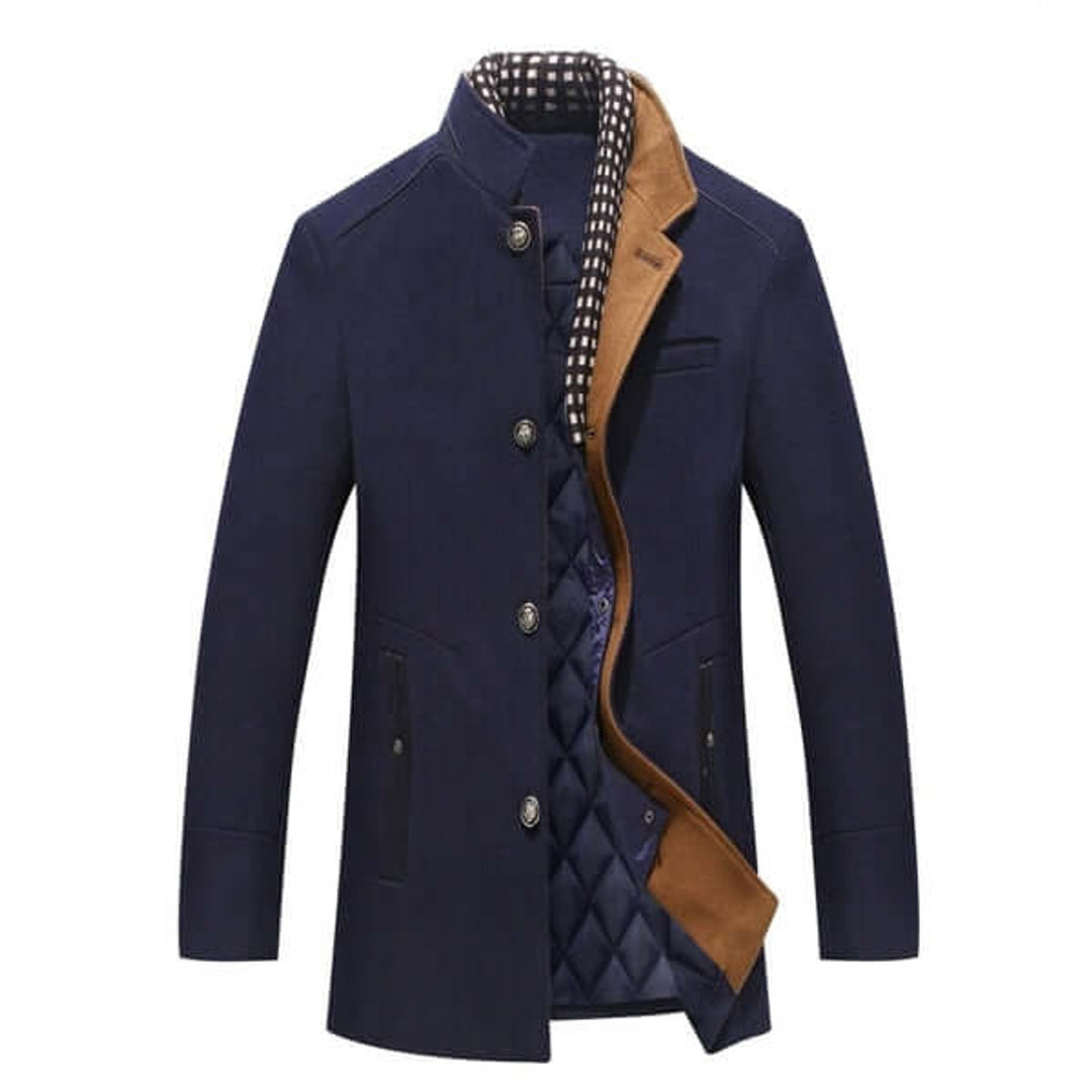 Oliver | Herre Slim Fit Frakke med Aftagelig Krave