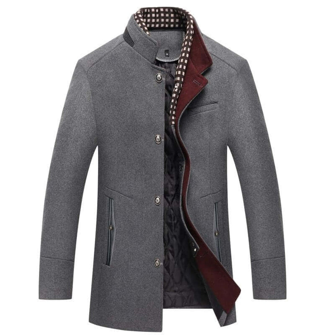 Oliver | Herre Slim Fit Frakke med Aftagelig Krave