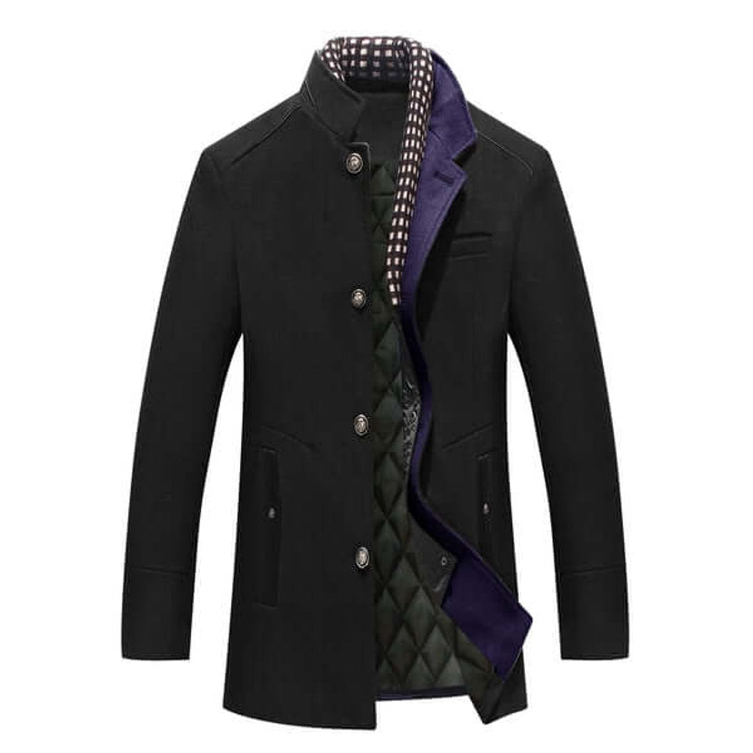 Oliver | Herre Slim Fit Frakke med Aftagelig Krave