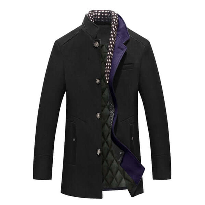 Oliver | Herre Slim Fit Frakke med Aftagelig Krave