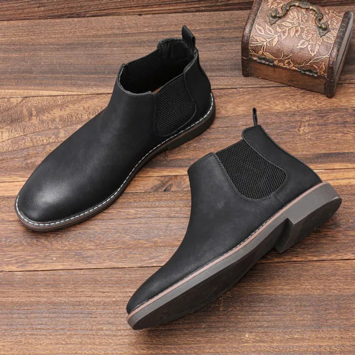 Archie | Herre Chelsea Boots i Glat Læder med Trækstrop