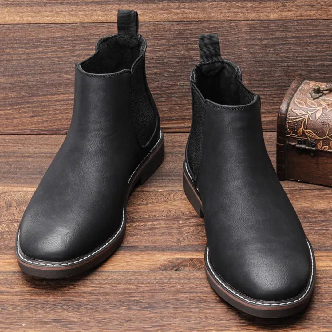 Archie | Herre Chelsea Boots i Glat Læder med Trækstrop