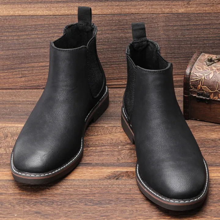 Archie | Herre Chelsea Boots i Glat Læder med Trækstrop