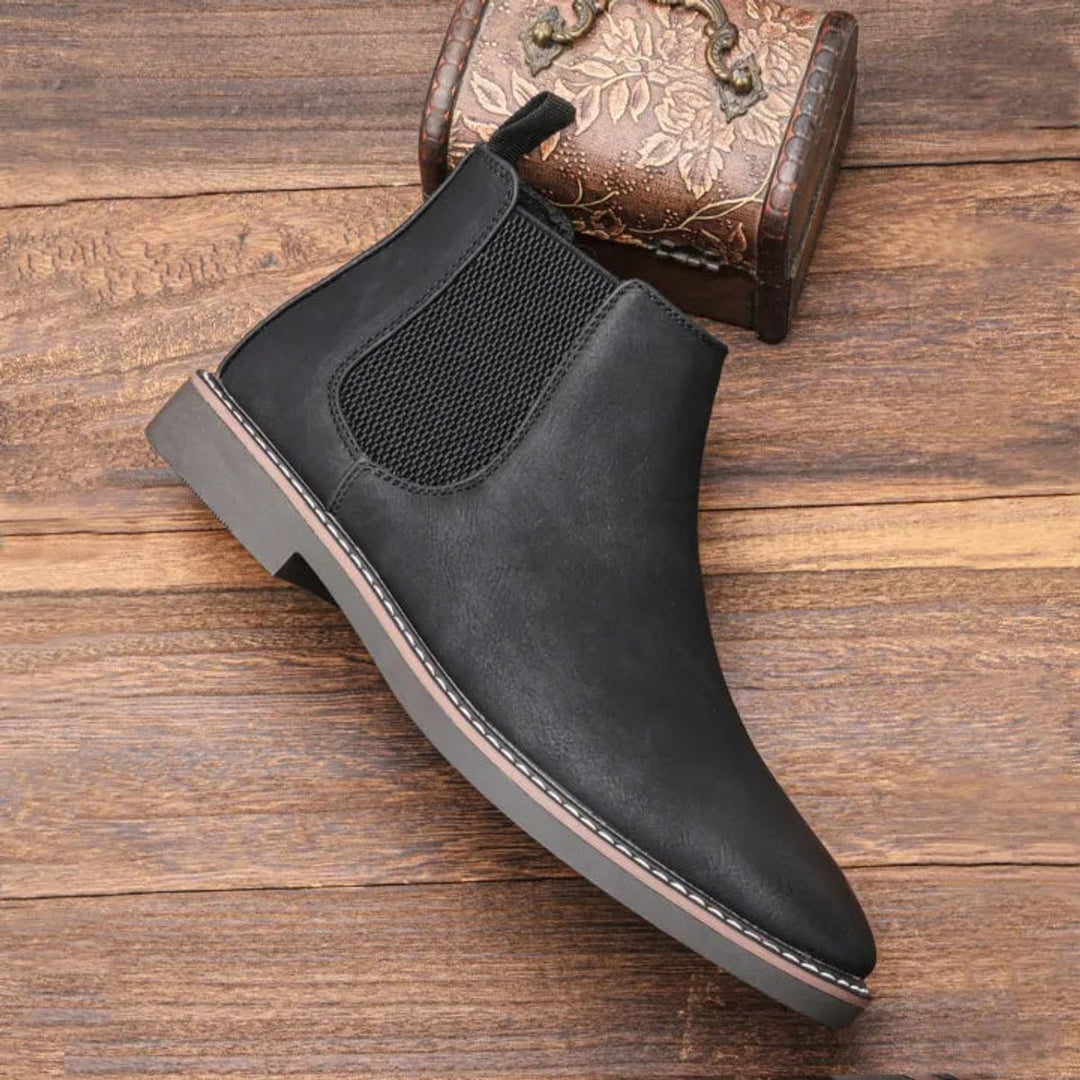 Archie | Herre Chelsea Boots i Glat Læder med Trækstrop