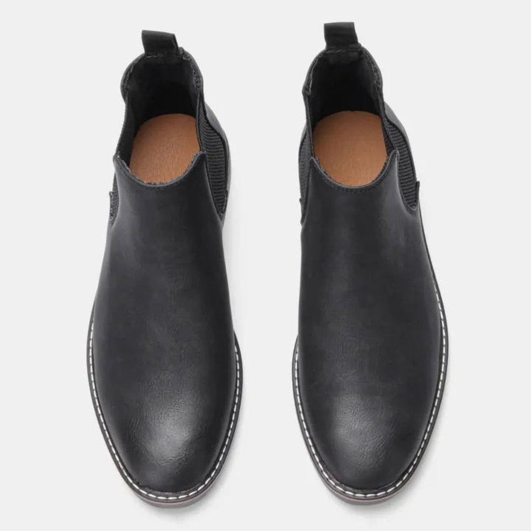 Archie | Herre Chelsea Boots i Glat Læder med Trækstrop