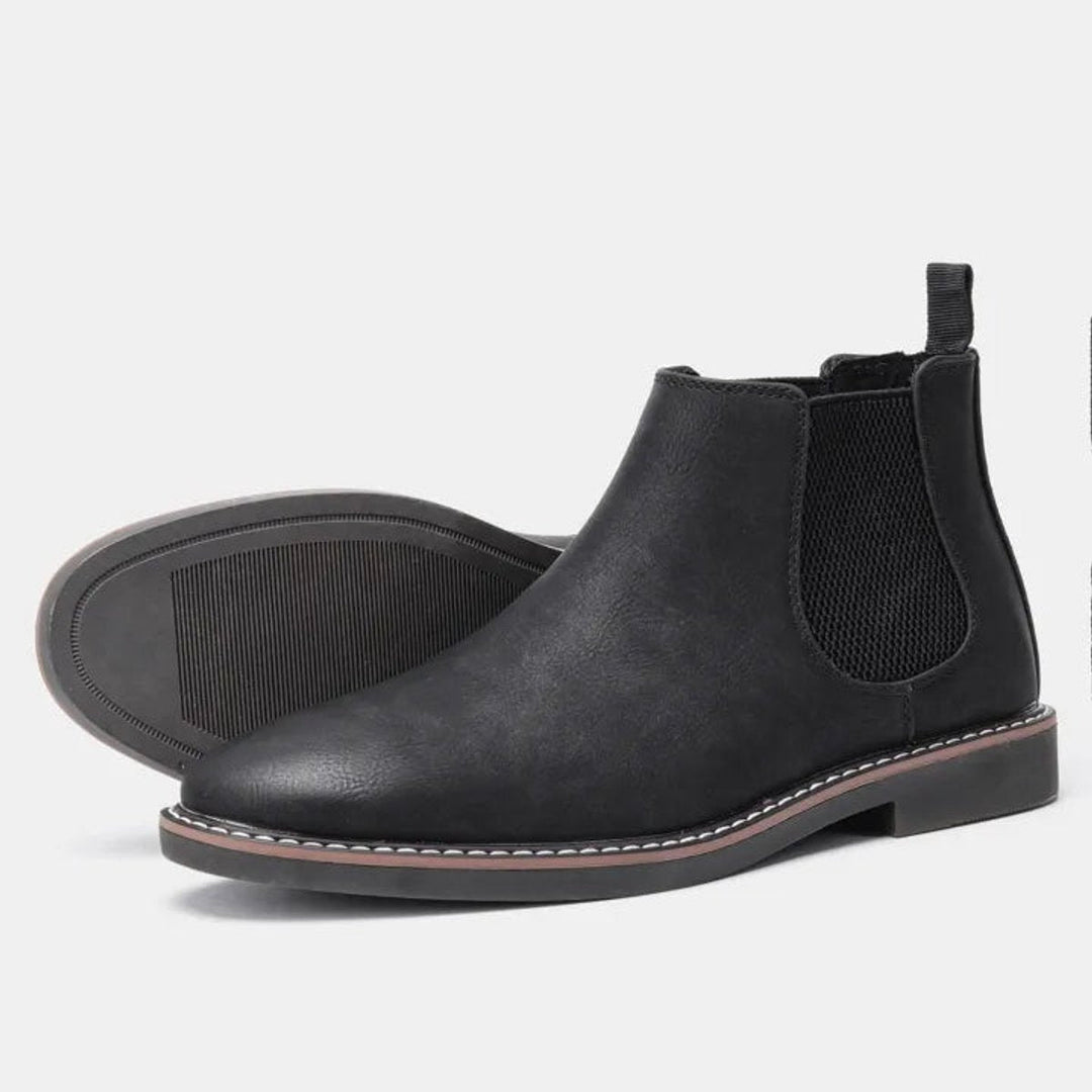 Archie | Herre Chelsea Boots i Glat Læder med Trækstrop