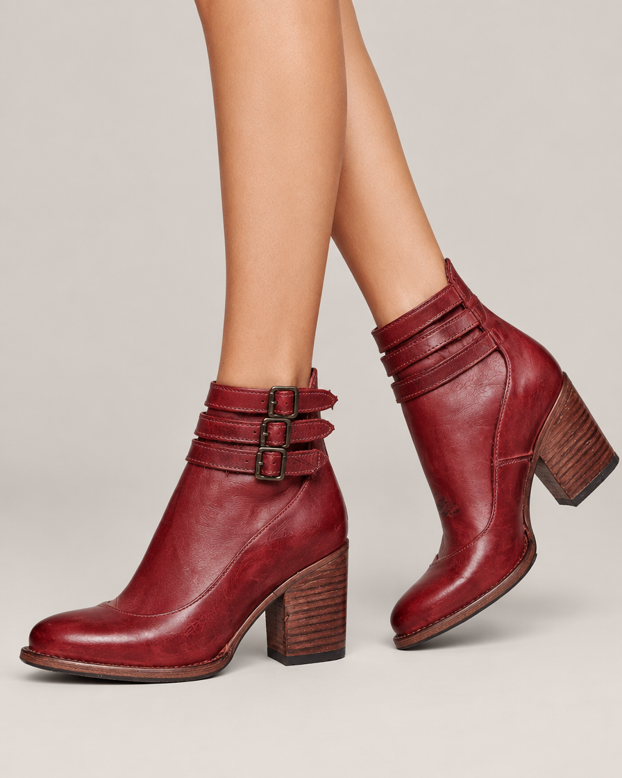 Scarlett western ankelstøvler – Rød
