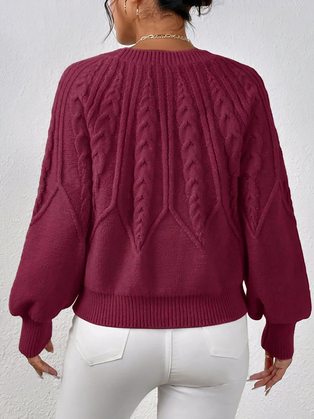 Adelgunde | Oversized Strickpullover mit Rundhalsausschnitt