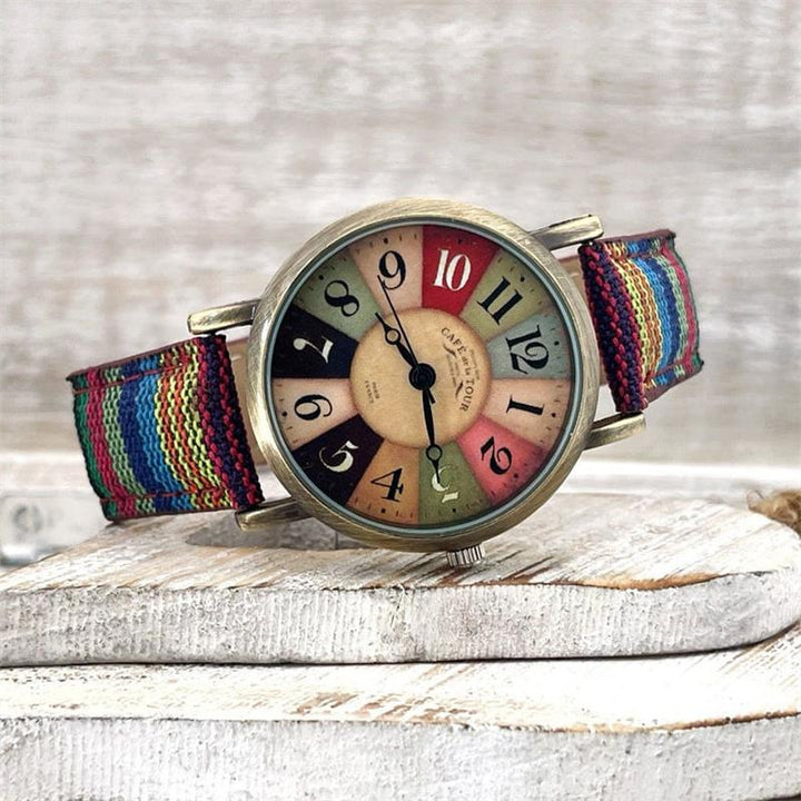 Watches with Multicolored Rainbow Pattern
