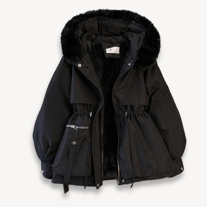 Sienna | Dame Fleeceforet Parka med Aftagelig Fake Fur Hætte