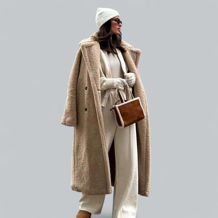 Florence | Dame Lang Oversized Teddyfrakke