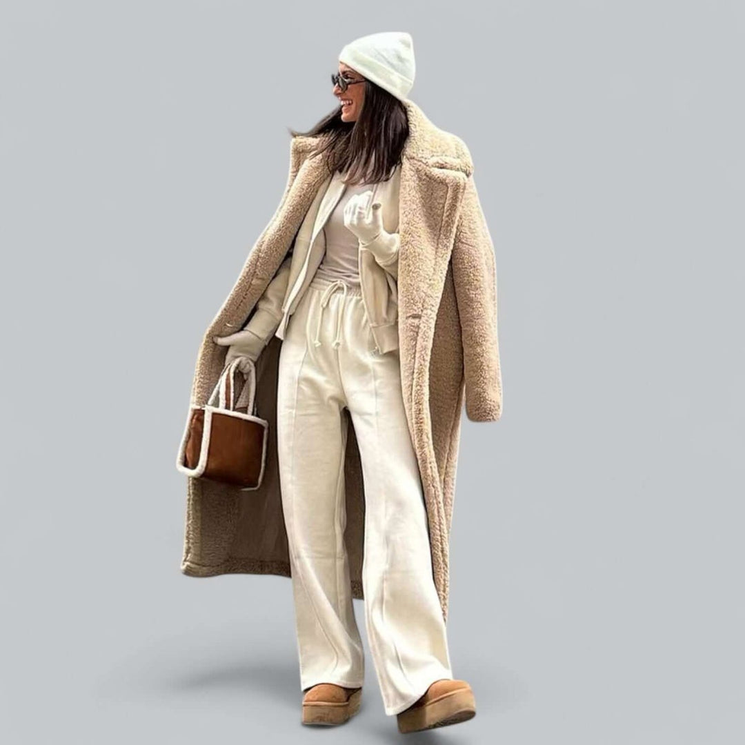 Florence | Dame Lang Oversized Teddyfrakke
