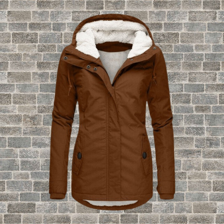 Freya | Dame Lang Vinterparka med Sherpafor og Hætte