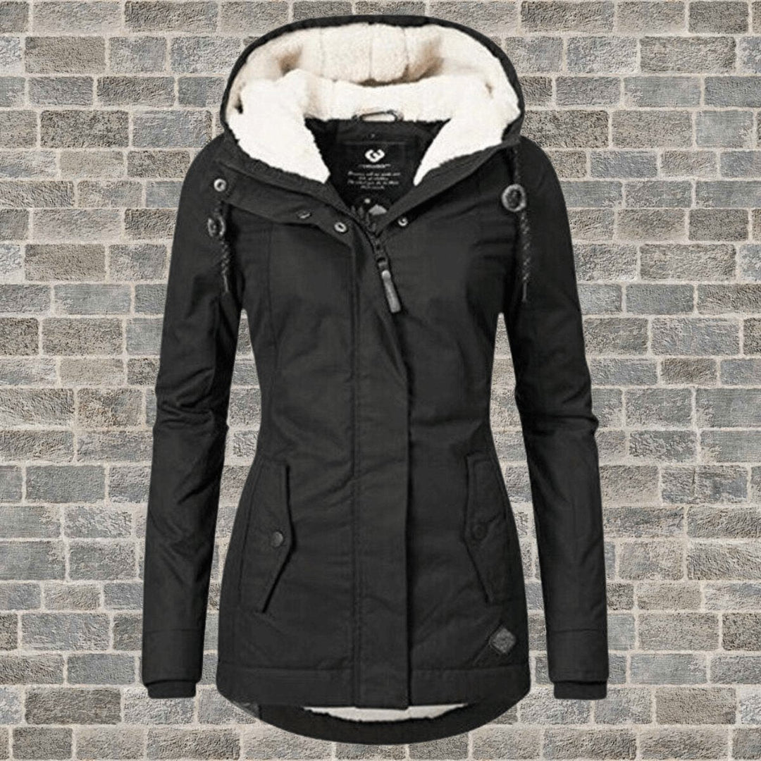 Freya | Dame Lang Vinterparka med Sherpafor og Hætte