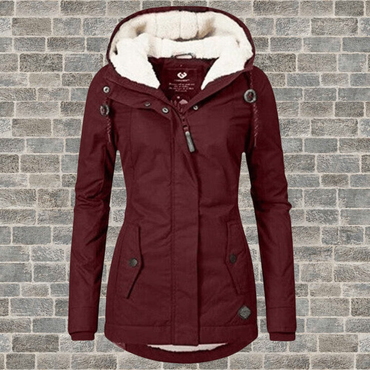 Freya | Dame Lang Vinterparka med Sherpafor og Hætte