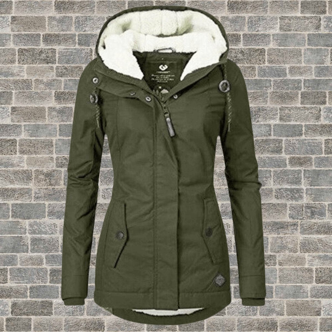 Freya | Dame Lang Vinterparka med Sherpafor og Hætte