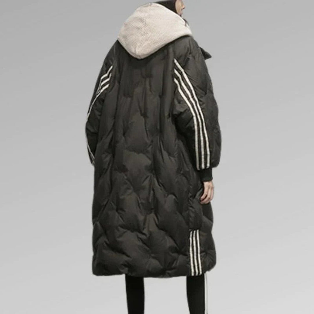 Grace | Dame Lang Oversized Pufferjakke med Hætte