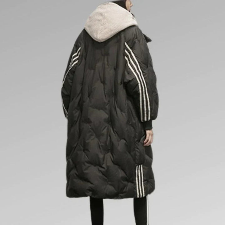 Grace | Dame Lang Oversized Pufferjakke med Hætte