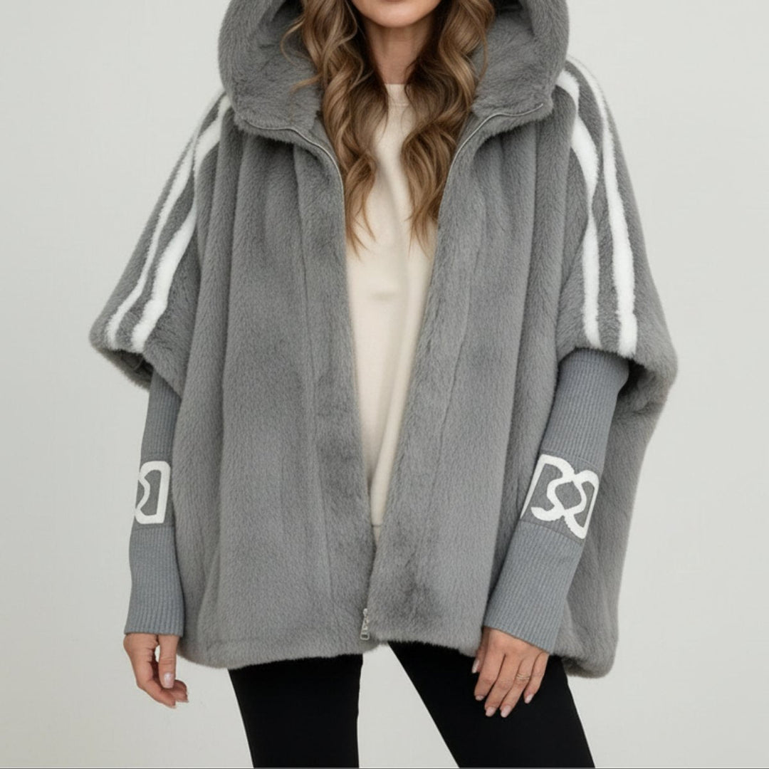 Amelia | Dame Oversized Frakke i Fake Fur med Hætte